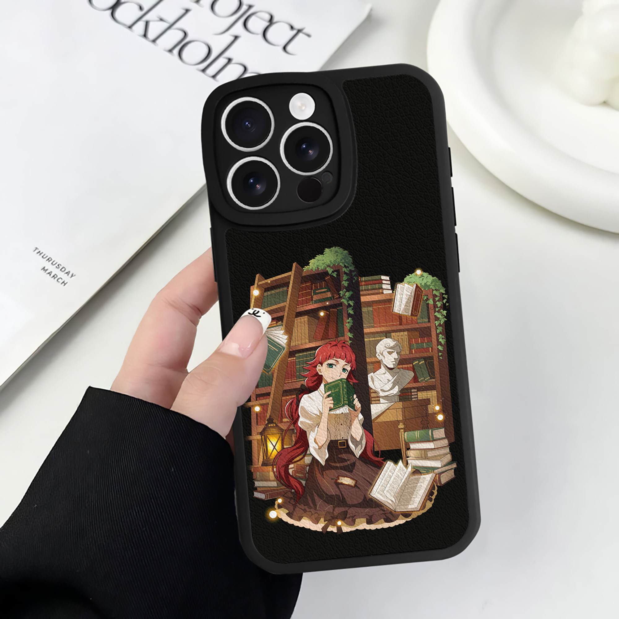 （画像用） 文豪ストレイドッグス Bungo Stray Dogs 【iPhone 16シリーズ対応】シリコンスマホケース（レザー調） 材質：シリコン